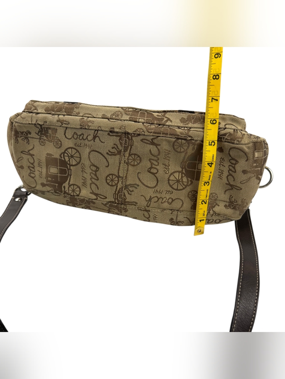Coach Horse & Carriage Monogram Satchel - Picture 11 of 11